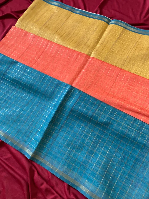 Soft_Semi_Tussar_Silk_sarees_with_Beautiful_Digital_Print_With_Attractive_Border_And_Contrast_Print_Blouse_With_Tassels