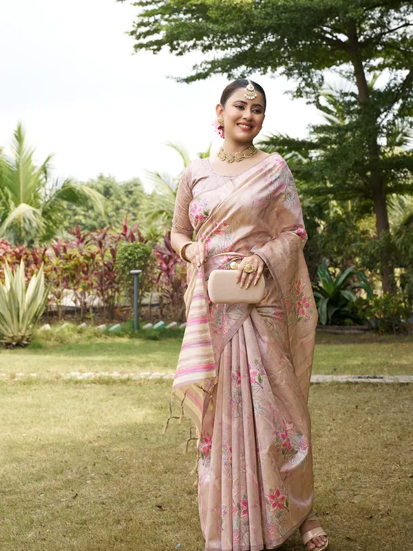 Nagma_Grey_–_Melodic_Aesthetic_Edit_for_You_|_Soft_Tussar_Silk_Saree_with_Digital_Print,_Zari_Line_Saree_&_Digital_Print_Blouse_with_Tassels