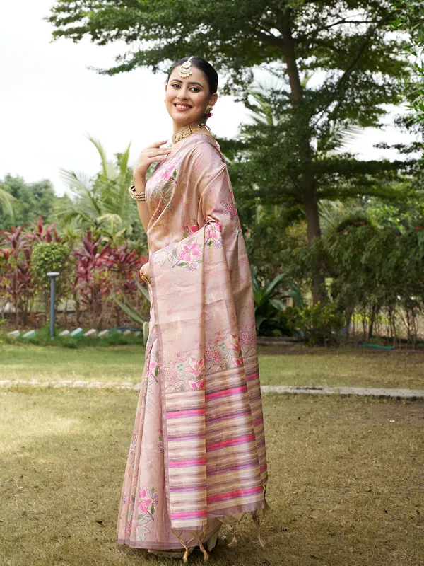 Nagma_Grey_–_Melodic_Aesthetic_Edit_for_You_|_Soft_Tussar_Silk_Saree_with_Digital_Print,_Zari_Line_Saree_&_Digital_Print_Blouse_with_Tassels