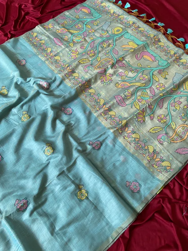 Swan_Sky_Blue_–_Swan_Motif_Wedding_Special_|_Premium_Soft_Muga_Cotton_Paithani_Saree_with_Weaving_Design_Featuring_Jungle_Theme_&_Swan_Motifs_Pallu