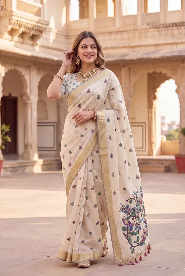 Chahat_2_Pink_–_Cherished_Wedding_Special_|_Premium_Soft_Muga_Cotton_Saree_with_Colourful_Resham_Weaving_Pallu,_Traditional_Zari_Weaving_Border