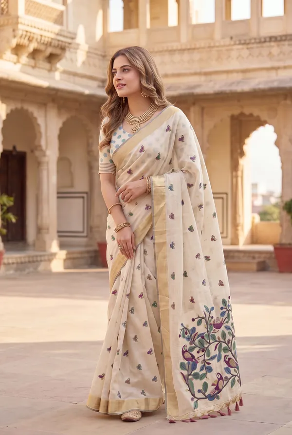 Chahat_2_Pink_–_Cherished_Wedding_Special_|_Premium_Soft_Muga_Cotton_Saree_with_Colourful_Resham_Weaving_Pallu,_Traditional_Zari_Weaving_Border
