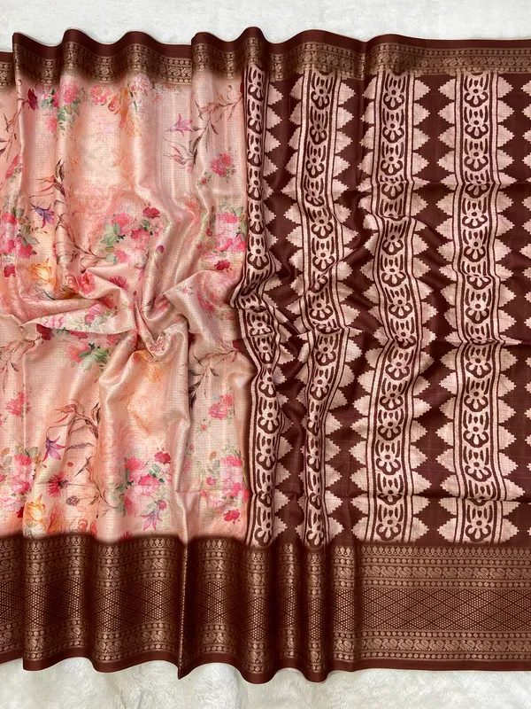Pahal_Maroon_–_Aesthetic_Edit_for_You_|_Soft_Kota_Saree_with_Print,_Pallu_&_Contrast_Print_Blouse_with_Tassels