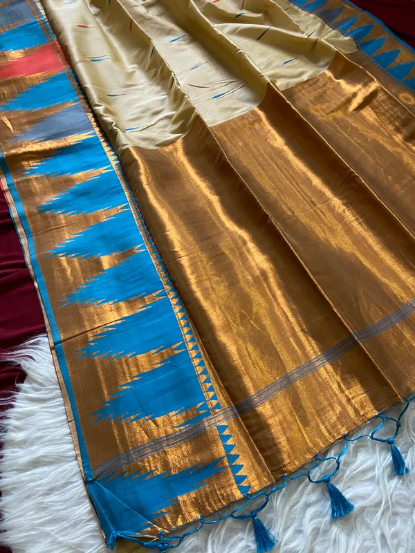 Premium_Soft_Paithani_Silk_sarees_With_Beautiful_Weaving_Pattern_With_Attractive_Rich_Pallu_And_Border_And_Weaving_Blouse_With_Tassels