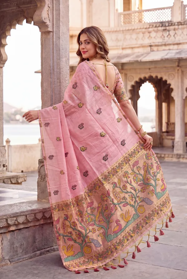 Swan_Neon_Pink_–_Swan_Motif_Wedding_Special_|_Premium_Soft_Muga_Cotton_Paithani_Saree_with_Weaving_Design_Featuring_Jungle_Theme_&_Swan_Motifs_Pallu