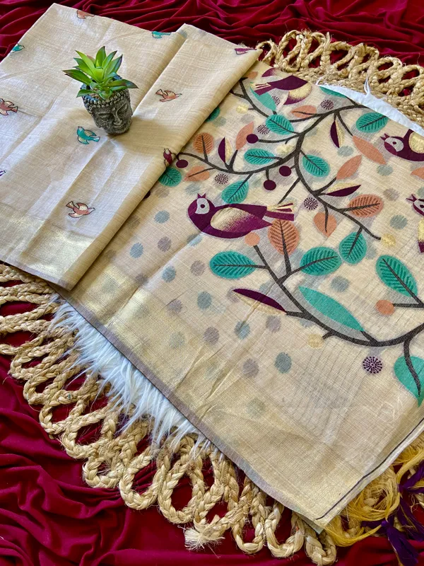 Chahat_Wine_–_Cherished_Wedding_Special_|_Premium_Soft_Muga_Cotton_Saree_with_Colourful_Resham_Weaving_Pallu,_Traditional_Zari_Weaving_Border