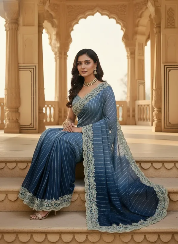 Kajju_Katri_Pedding_sarees_with_Beautiful_Embroidery_&_Sequence_Work_With_Attractive_Cutwork_Border_And_Heavy_Embroidery_&_Sequence_Work_Blouse