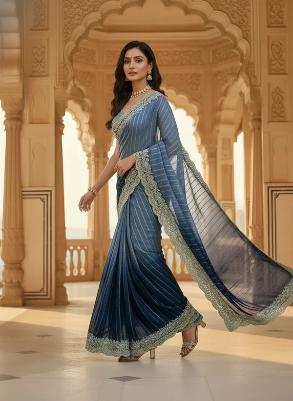 Kajju_Katri_Pedding_sarees_with_Beautiful_Embroidery_&_Sequence_Work_With_Attractive_Cutwork_Border_And_Heavy_Embroidery_&_Sequence_Work_Blouse