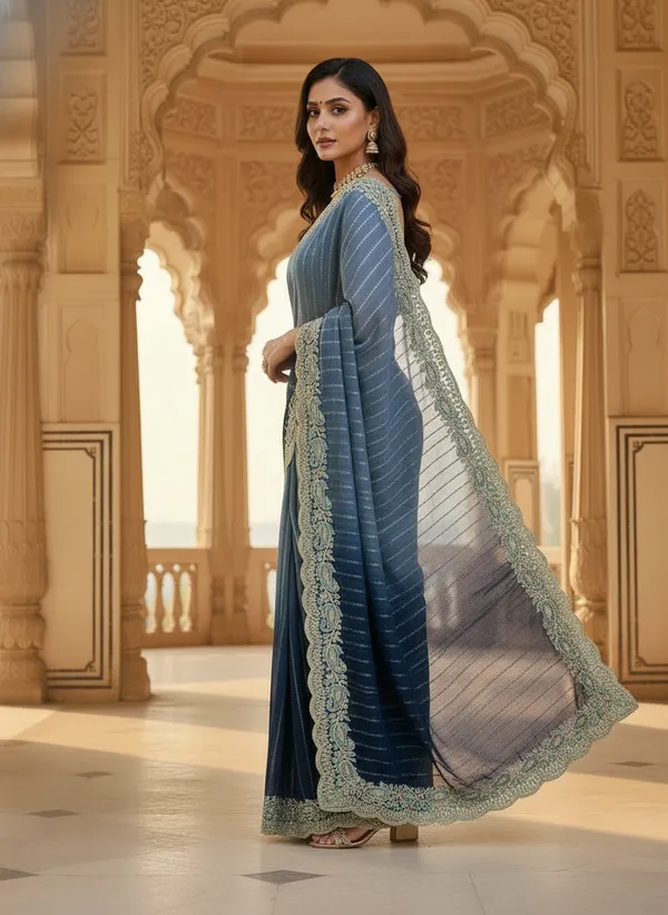 Kajju_Katri_Pedding_sarees_with_Beautiful_Embroidery_&_Sequence_Work_With_Attractive_Cutwork_Border_And_Heavy_Embroidery_&_Sequence_Work_Blouse