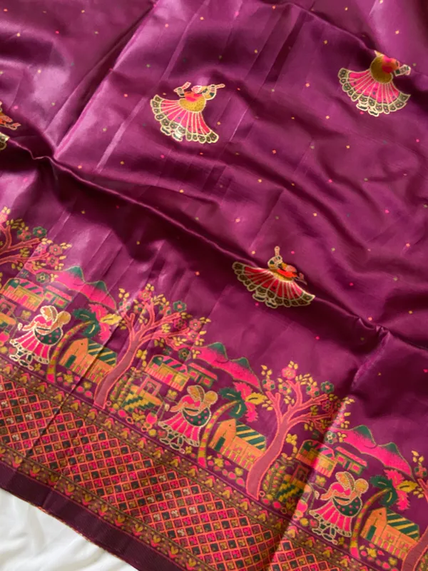 Melody_Purple_–_Melodic_Navratri_Special_|_Soft_Pashmina_Silk_Saree_with_Woven_Zari_Work,_Pashmina_Design_Saree_&_Running_Blouse_with_Tassels