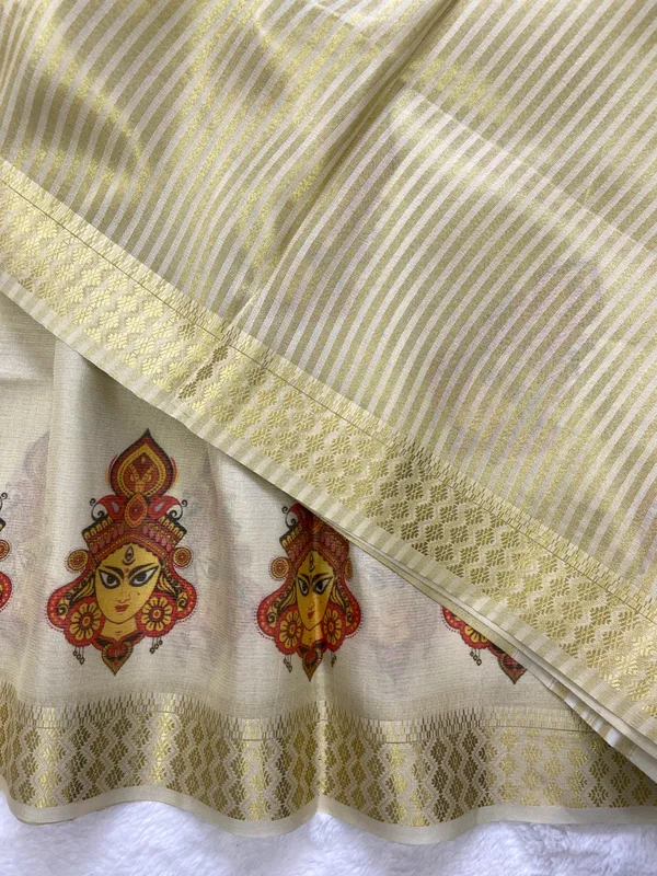 Anvika_Kali_Off_White_–_Diwali_Special_|_Soft_Tissue_Silk_Saree_with_Weaving,_Border_&_Rich_Pallu,_Sequence_&_Contrast_Print_Blouse_with_Tassels