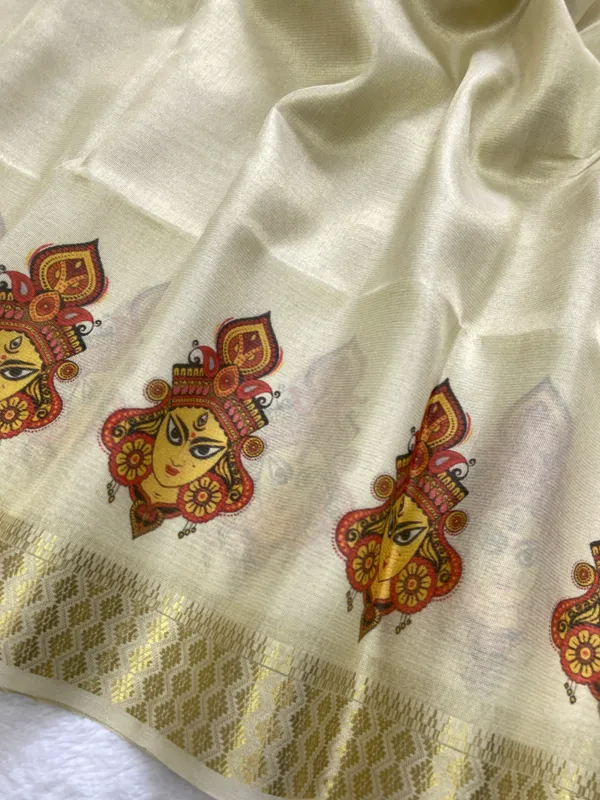 Anvika_Kali_Off_White_–_Diwali_Special_|_Soft_Tissue_Silk_Saree_with_Weaving,_Border_&_Rich_Pallu,_Sequence_&_Contrast_Print_Blouse_with_Tassels