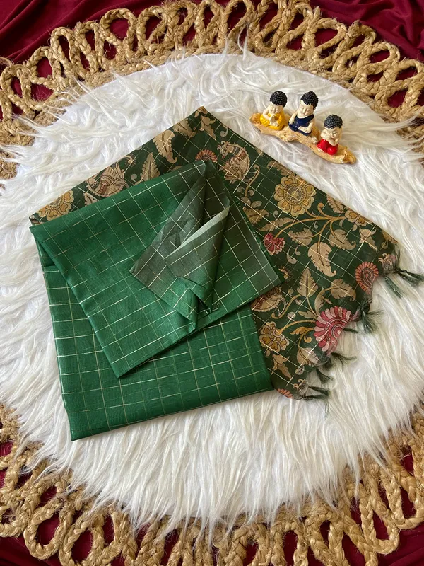 Akira_Green_–_Bright_Navratri_Special_|_Soft_Semi_Tussar_Silk_Saree_with_Digital_Print,_Border_&_Contrast_Print_Blouse_with_Tassels