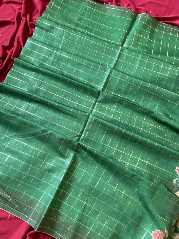 Akira_Green_–_Bright_Navratri_Special_|_Soft_Semi_Tussar_Silk_Saree_with_Digital_Print,_Border_&_Contrast_Print_Blouse_with_Tassels
