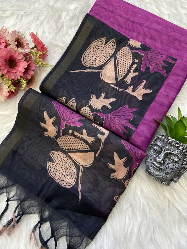 Chameli_Wine_No.2_–_Jasmine_Aesthetic_Edit_for_You_|_Soft_Chanderi_Cotton_Saree_with_Digital_Print,_Zari_Line_Saree_&_Digital_Print_Blouse