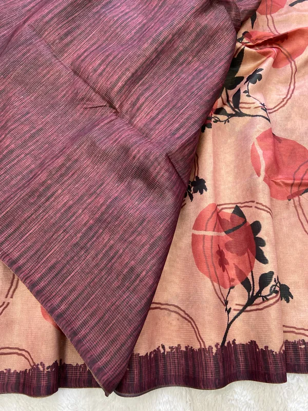 Dishita_Maroon_–_Zari_Line_Diwali_Special_|_Soft_Tussar_Silk_Saree_with_Digital_Print,_Zari_Line_Saree_&_Digital_Print_Blouse_with_Tassels