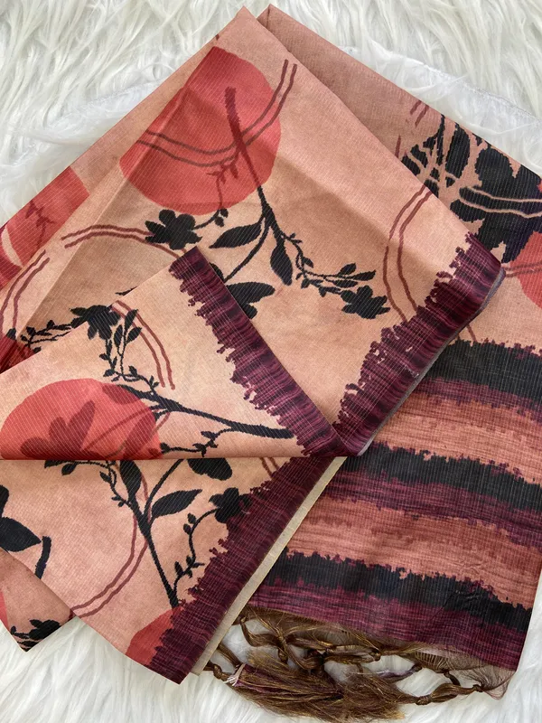 Dishita_Maroon_–_Zari_Line_Diwali_Special_|_Soft_Tussar_Silk_Saree_with_Digital_Print,_Zari_Line_Saree_&_Digital_Print_Blouse_with_Tassels