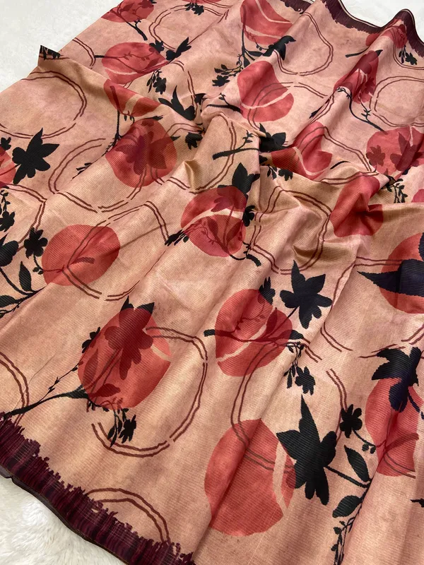 Dishita_Maroon_–_Zari_Line_Diwali_Special_|_Soft_Tussar_Silk_Saree_with_Digital_Print,_Zari_Line_Saree_&_Digital_Print_Blouse_with_Tassels