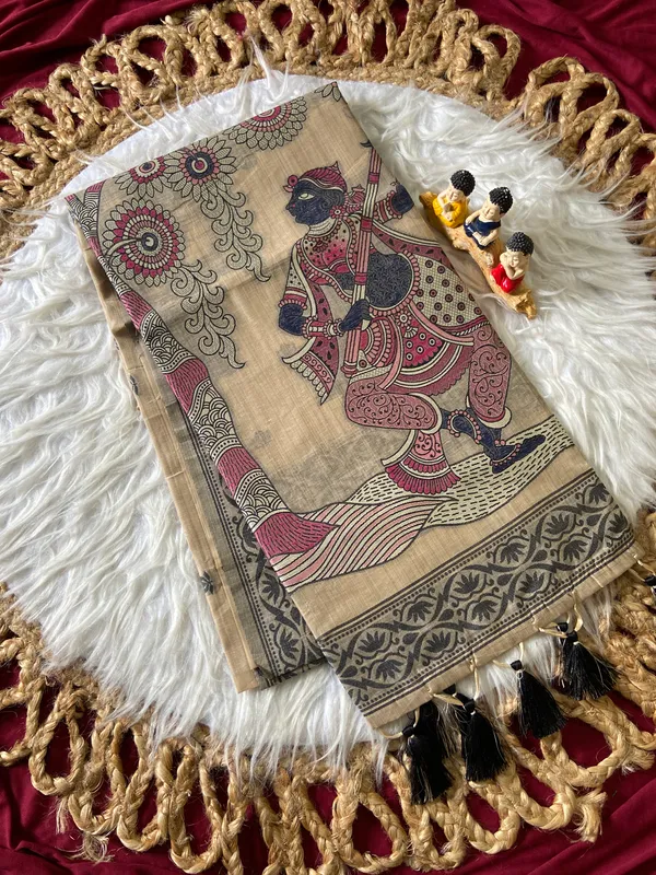 Premium_Soft_Muga_Cotton_sarees_with_Beautiful_Colourfull_3D_Woven_Design_Pallu_With_Attractive_All_Over_Resham_Weaving_Butti_Design_With_Resham_Weaving_Border_And_Running_Blouse_With_Fancy_Tassels