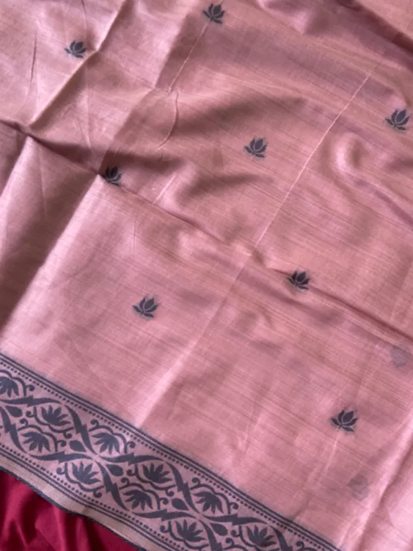 Premium_Soft_Muga_Cotton_sarees_with_Beautiful_Colourfull_3D_Woven_Design_Pallu_With_Attractive_All_Over_Resham_Weaving_Butti_Design_With_Resham_Weaving_Border_And_Running_Blouse_With_Fancy_Tassels