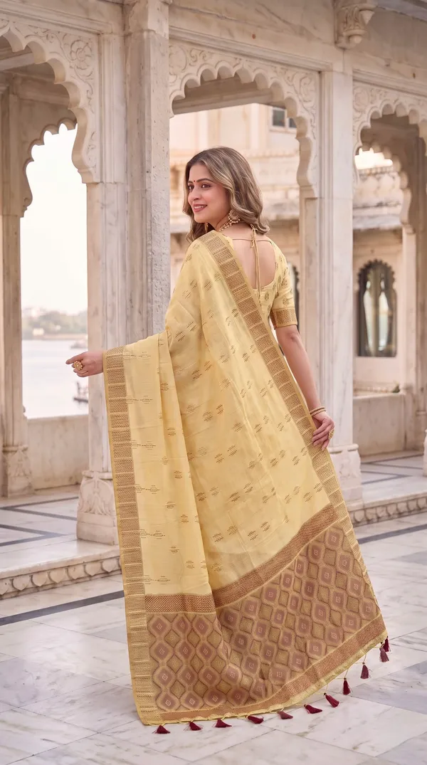 Bhumika_Yellow_–_Wedding_Special_|_Premium_Soft_Muga_Cotton_Saree_with_Colourful_3D_Woven_Small_Motifs_Pallu,_All-Over_Resham_Weaving_Butti_Design