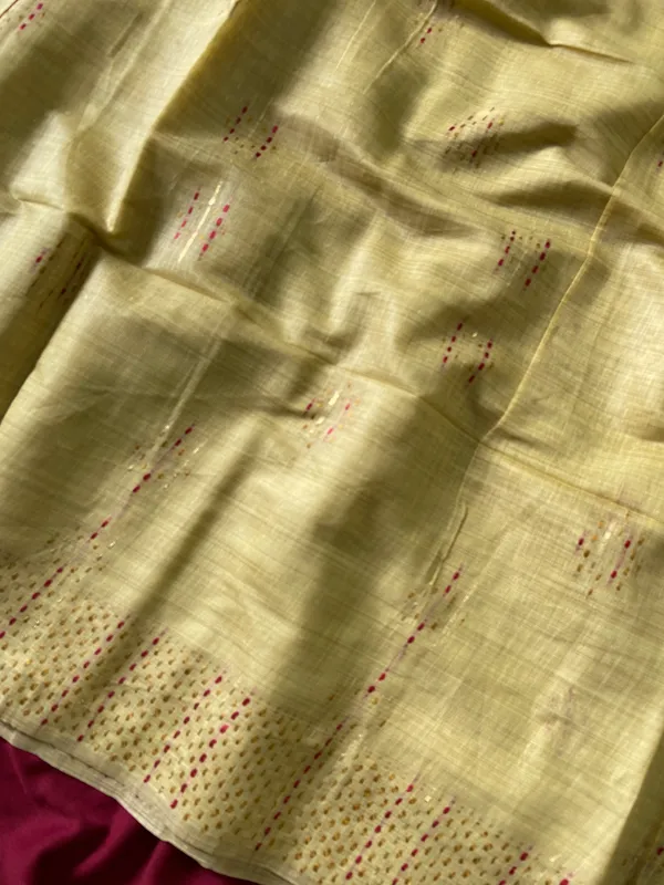Bhumika_Yellow_–_Wedding_Special_|_Premium_Soft_Muga_Cotton_Saree_with_Colourful_3D_Woven_Small_Motifs_Pallu,_All-Over_Resham_Weaving_Butti_Design