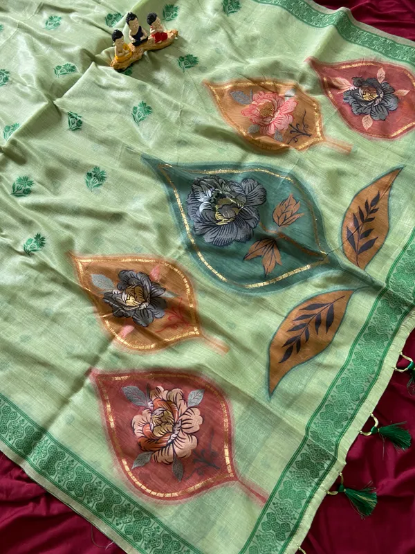 Divyanshi_Pista_Green_–_Divine_Wedding_Special_|_Premium_Soft_Muga_Cotton_Saree_with_Colourful_Digital_Weaving_Work_Pallu,_Resham_Weaving_Border