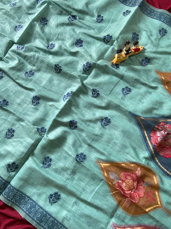 Divyanshi_Sky_Blue_–_Divine_Wedding_Special_|_Premium_Soft_Muga_Cotton_Saree_with_Colourful_Digital_Weaving_Work_Pallu,_Resham_Weaving_Border