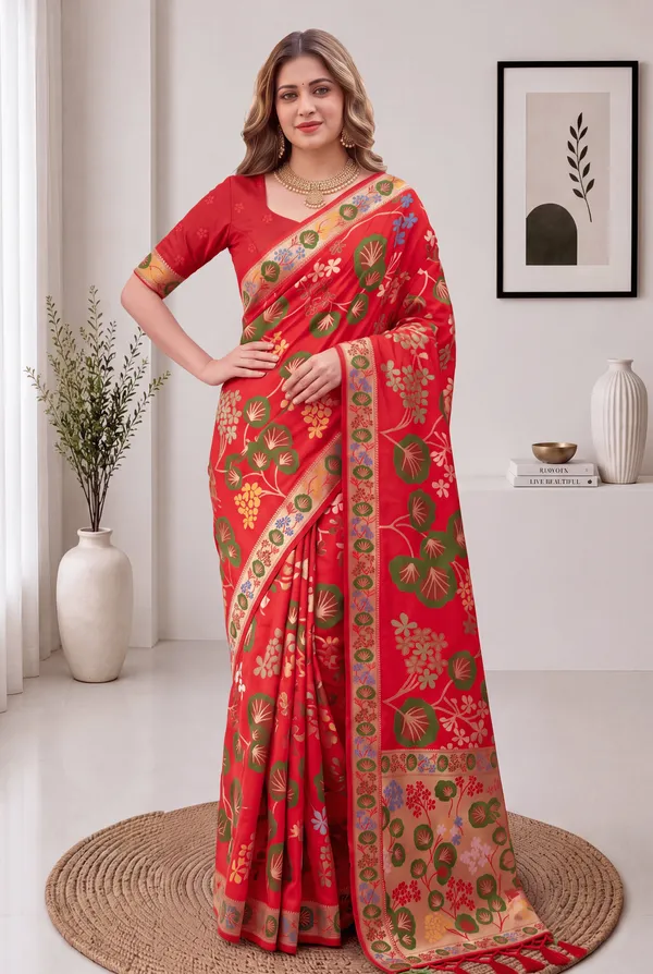 Premium_Soft_Silk_sarees_with_Beautiful_Pallu_Weaving_Zari_With_Attractive_Flower_Design_And_Weaving_Design_Blouse_With_Tassels