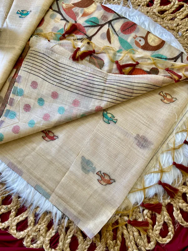 Chahat_Red_–_Cherished_Wedding_Special_|_Premium_Soft_Muga_Cotton_Saree_with_Colourful_Resham_Weaving_Pallu,_Traditional_Zari_Weaving_Border