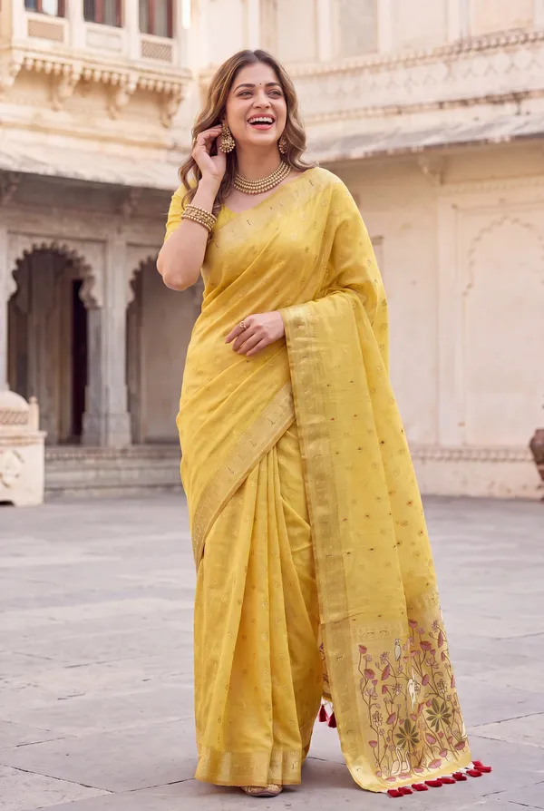 Pallavi_Yellow_–_Cow_Pallu_Wedding_Special_|_Premium_Soft_Muga_Cotton_Paithani_Saree_with_Colourful_3D_Woven_Cow_Design_Pallu
