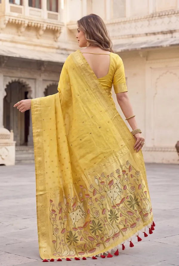 Pallavi_Yellow_–_Cow_Pallu_Wedding_Special_|_Premium_Soft_Muga_Cotton_Paithani_Saree_with_Colourful_3D_Woven_Cow_Design_Pallu