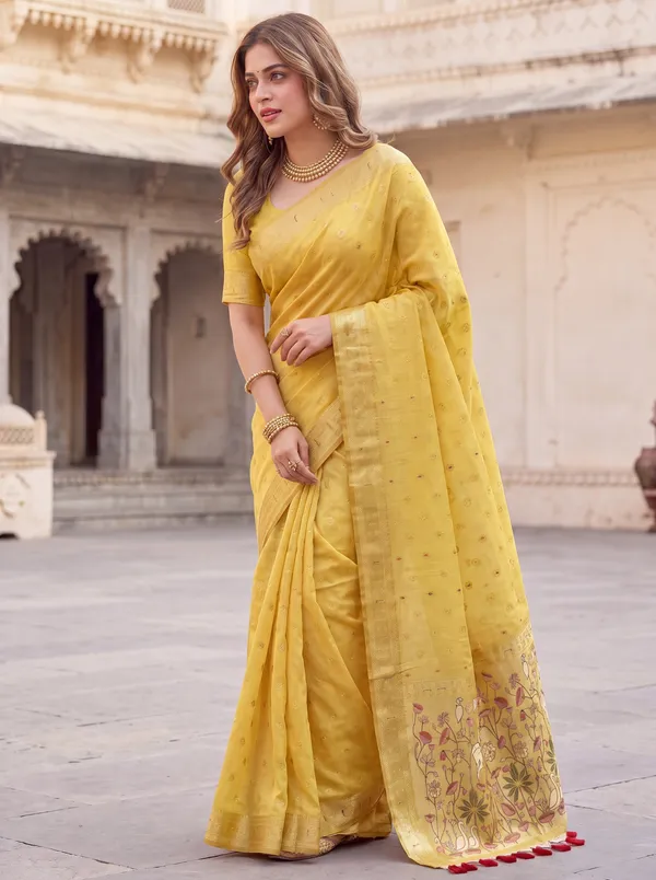 Pallavi_Yellow_–_Cow_Pallu_Wedding_Special_|_Premium_Soft_Muga_Cotton_Paithani_Saree_with_Colourful_3D_Woven_Cow_Design_Pallu
