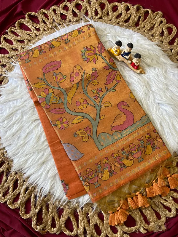 Swan_Orange_–_Swan_Motif_Wedding_Special_|_Premium_Soft_Muga_Cotton_Paithani_Saree_with_Weaving_Design_Featuring_Jungle_Theme_&_Swan_Motifs_Pallu