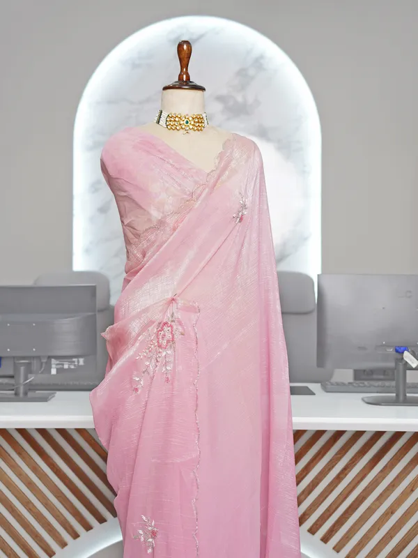 Soft_Crunchy_Silk_sarees_with_Beautiful_Foil_Print_With_Attractive_Handwork_Design_Saree_And_Foil_Print_Blouse