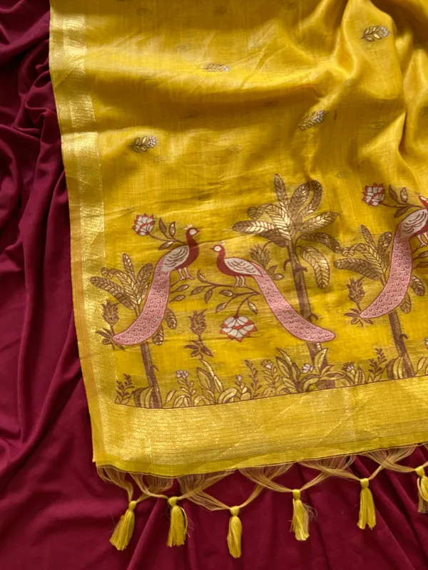 Kashish_Yellow_–_Alluring_Wedding_Special_|_Premium_Soft_Muga_Cotton_Saree_with_Colourful_Resham_Weaving_Peacock_Design_Pallu