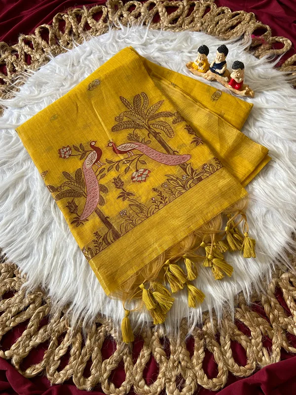 Kashish_Yellow_–_Alluring_Wedding_Special_|_Premium_Soft_Muga_Cotton_Saree_with_Colourful_Resham_Weaving_Peacock_Design_Pallu