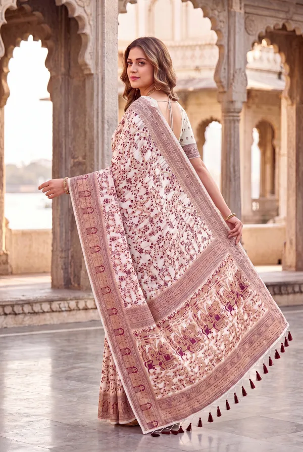Vahnika_Wine_–_Fiery_Wedding_Special_|_Soft_Jamdani_Cotton_Silk_Saree_with_Resham_Weaving,_Resham_Woven_Design_Pallu_&_Running_Blouse_with_Tassels