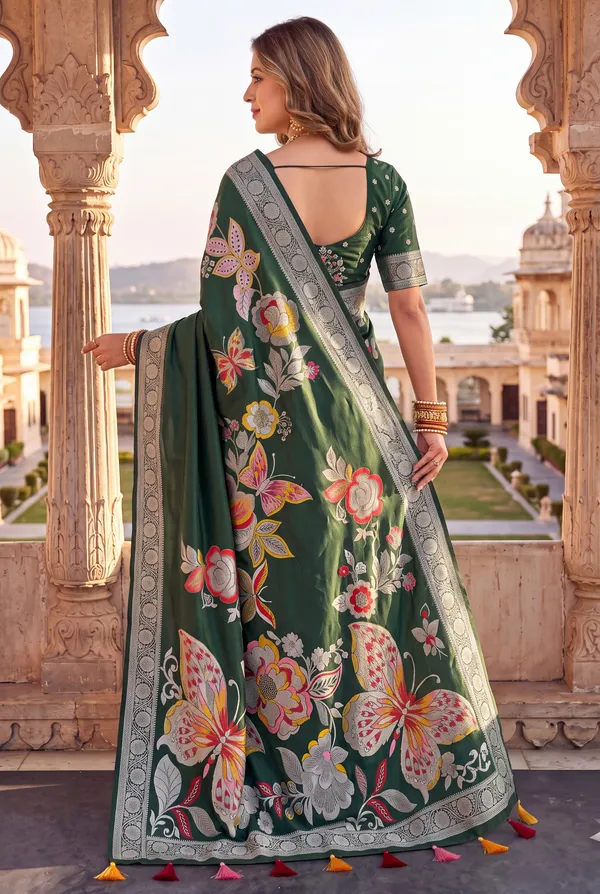 Titli_Green_–_Butterfly_Navratri_Special_|_Soft_Silk_Saree_with_Woven_Zari_Work,_Butterfly_Design_Saree_&_Running_Blouse_with_Tassels