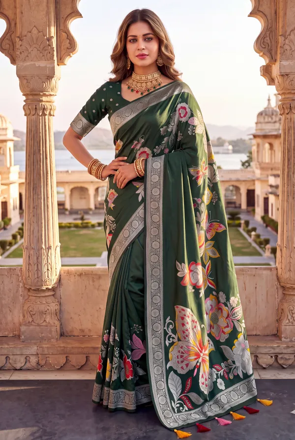 Titli_Green_–_Butterfly_Navratri_Special_|_Soft_Silk_Saree_with_Woven_Zari_Work,_Butterfly_Design_Saree_&_Running_Blouse_with_Tassels