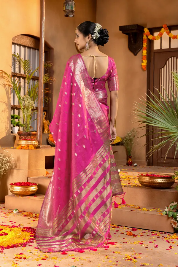 Gungun_Pink_–_Melodic_Wedding_Special_|_Premium_Soft_Khadi_Shimmer_Saree_with_Butti_Design_Weaving_Pallu,_Traditional_Zari_Weaving_Border