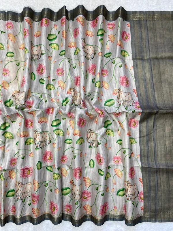 Shanaya_Grey_–_Checks_Design_Aesthetic_Edit_for_You_|_Soft_Tussar_Silk_Saree_with_Digital_Print,_Checks_Design_Saree_&_Digital_Print_Blouse