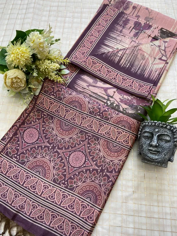 Shreya_Wine_–_Auspicious_Diwali_Special_|_Soft_Tussar_Silk_Saree_with_Digital_Print,_Zari_Line_Saree_&_Digital_Print_Blouse_with_Tassels
