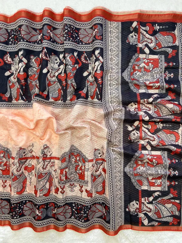 Soft_Chanderi_cotton_sarees_with_Beautiful_Digital_Print_With_Attractive_Zari_Line_Saree_And_Digital_Print_Blouse_With_Tassels