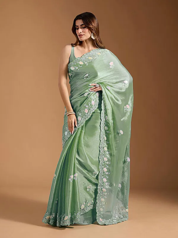 Soft_Jimmy_Chu_sarees_with_Beautiful_Embroidery_&_Sequence_Work_With_Attractive_Border_And_Heavy_Embroidery_&_Sequence_Work_Running_Blouse_in_new_styles_n_new_look