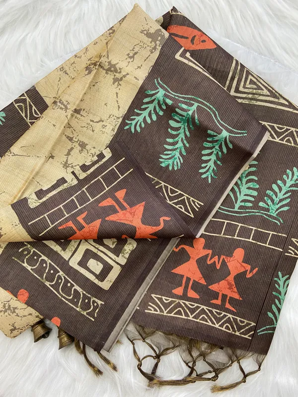 Rangana_Coffee_Brown_–_Colourful_Aesthetic_Edit_for_You_|_Soft_Tussar_Silk_Saree_with_Digital_Print,_Zari_Line_All-over_Saree_&_Digital_Print_Blouse