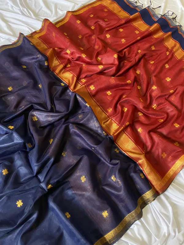 Jasleen_Red_&_Blue_–_Wedding_Special_|_Original_Maheswari_Cotton_Silk_Saree_with_Kanchipuram_Rich_Gold-Toned_Woven_Butti_Zari_Work,_Zari_Border