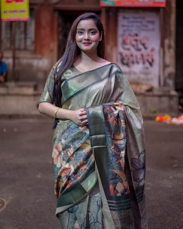 Helga_Green_–_Navratri_Special_|_Superior_Desi_Soft_Silky_Tussar_Saree_with_Ombre_Scheme_Body_And_Over_It_Floral_Conceptual_Prints