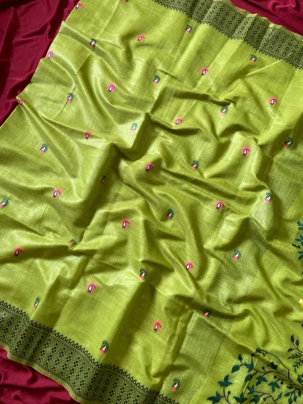 Yashira_Green_–_Peacock_Pallu_Wedding_Special_|_Premium_Soft_Jamdani_Cotton_Saree_with_Colourful_3D_Woven_Peacock_Design_Pallu