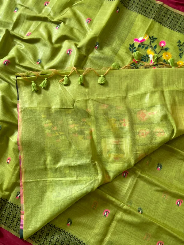 Yashira_Green_–_Peacock_Pallu_Wedding_Special_|_Premium_Soft_Jamdani_Cotton_Saree_with_Colourful_3D_Woven_Peacock_Design_Pallu